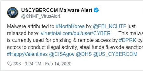 美政府披露所谓朝鲜黑客使用的七款恶意软件