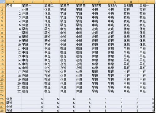 如何用EXCEL做三班制排班表 