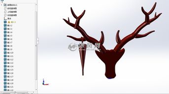鹿头挂件设计模型建模