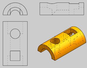 在三视图里虚线代表什么