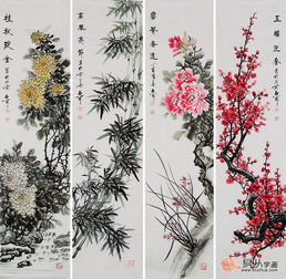 客厅背景墙挂什么字画好,改善家居风水运势必备的花鸟画