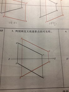 判断两交叉线重影点的可见性 