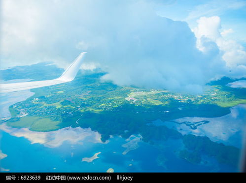 飞机飞过帕劳群岛高清图片下载 红动网 