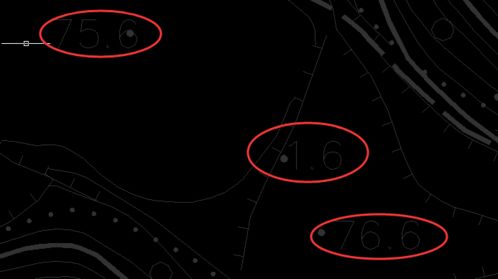 地形图中,两个高程直接那个比较小一点的数字是什么意思 有时候会连着出现好多这样的数字 
