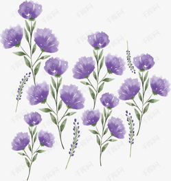 紫色唯美水彩花卉图片 信息阅读欣赏 信息村 K0w0m Com