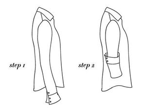 格子衬衫的 袖子是怎么挽上去的 