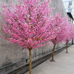 仿真桃花树价格 口碑好的仿真桃花树就在绿阁工艺