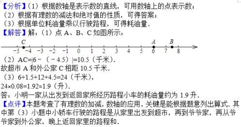 七年级数学上册同步练习题及答案精讲 一