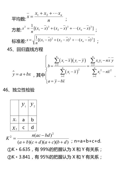 高中数学必背知识点