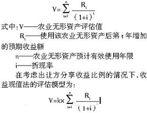 无形资产现值的计算方法请教下高手