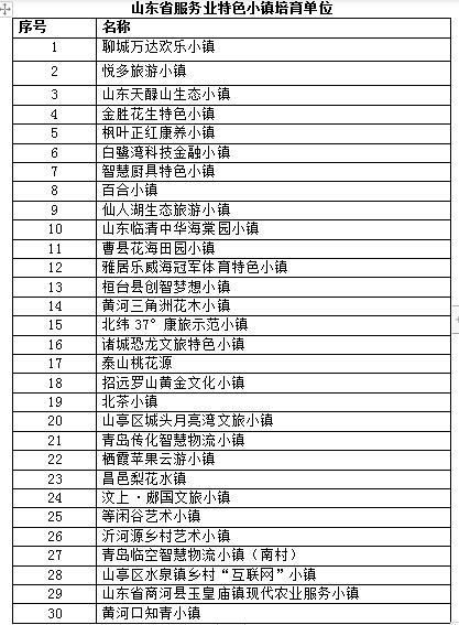 这就是山东丨山东30个服务业特色小镇出炉 快看看有你家吗