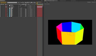 AE 3D旋转图片效果 