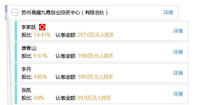 苏州高耀九鼎创业投资中心 有限合伙