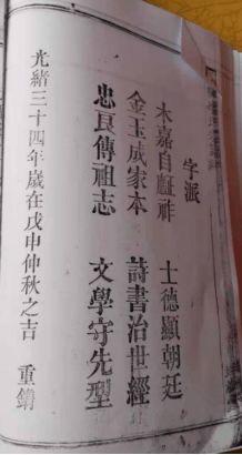 老桐城李姓字派汇编