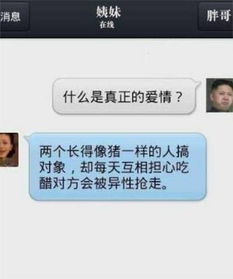 搞笑聊天记录 什么是真正的爱情