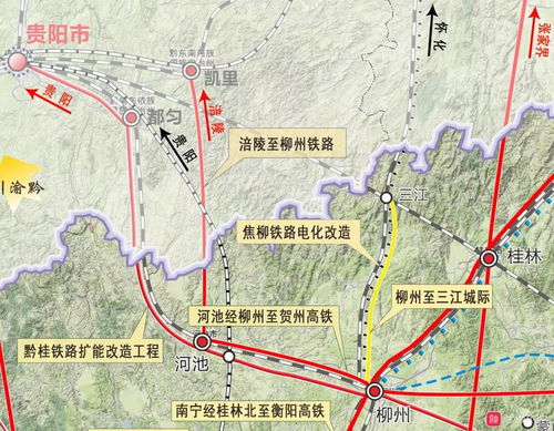 焦柳铁路线路图