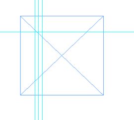 id矩形中框架工具怎么画出 有对角线的矩形 谢谢大神们 急 