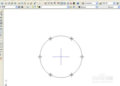 auto cad 怎样可以把一个圆三等分