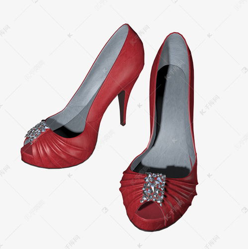 红色女士真皮高跟鞋素材图片免费下载 千库网 