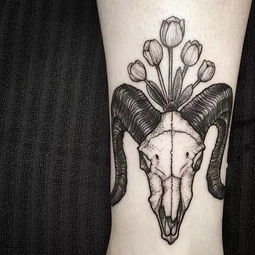 摩羯座纹身羚羊头图案 摩羯座的纹身