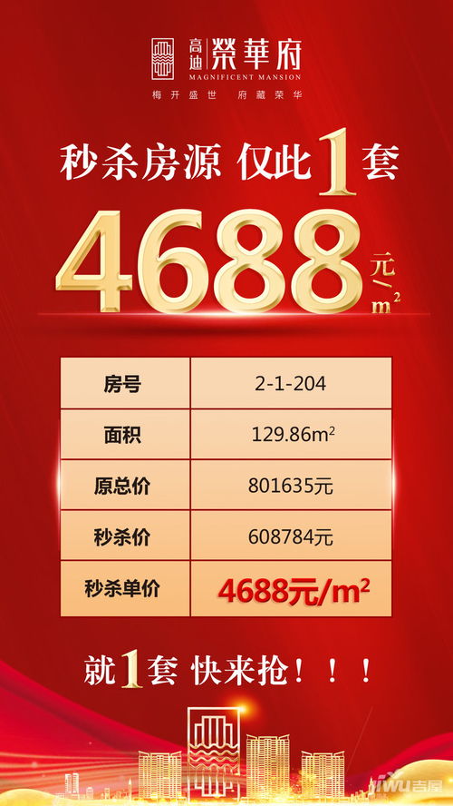 梅州 ,秒杀房源1套,秒杀单价4688元 ㎡ 动态 吉屋网 