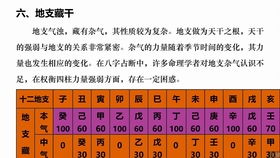 八字里的地支藏干