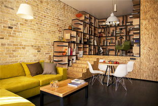 Loft小户型装修案例效果图 彩色墙砖打造创意温馨家 