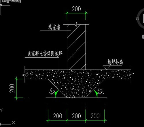 建筑施工中，填充墙基础如何计算混凝土，形状是个倒梯形