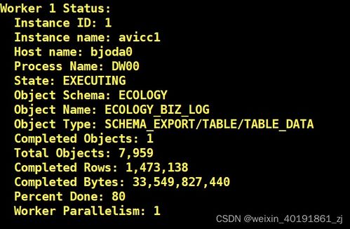 Oracle 12c impdp命令如何查找进度 第二种方法