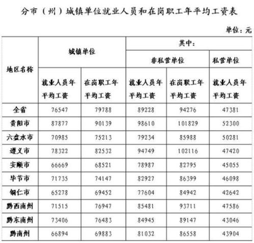 贵州公布城镇年均工资 贵阳平均 87877 元,全省最高的是这个行业