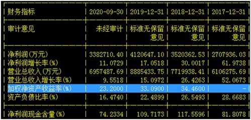 股票中的净利率是净资产收益率吗