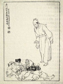 范曾白描作品 中国古代文学家故事 插图插画欣赏