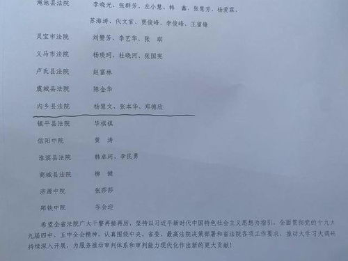 内乡法院调研及案例工作荣获多项省级表彰