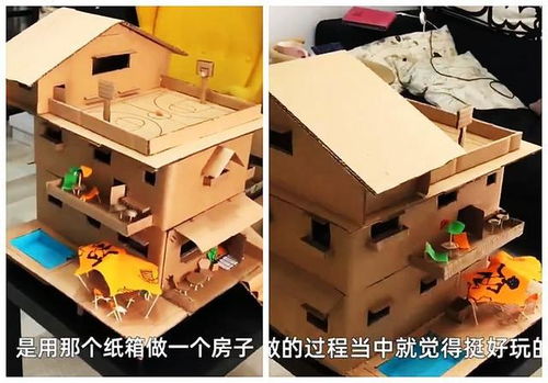 广西一位宝妈用纸箱为儿子做别墅,小巧精致,网友 想住进去