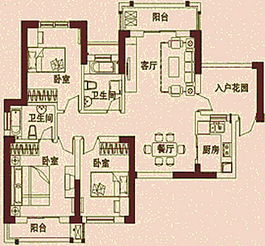 风水案例东门户型图解诊断