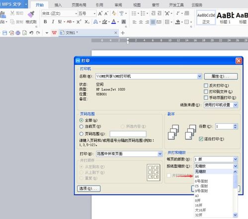 打印WPS表格或WPS文字时怎么把两页内容打到一页上 