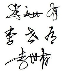 李世有艺术签名怎么写好看 