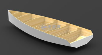 木质拼图的船 玩具 设计模型