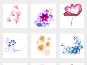唯美手绘清新花卉浪漫梦幻花朵背景PNG素材图片 模板下载 46.99MB 花卉大全 自然 
