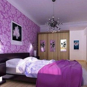 房间是淡紫色效果图