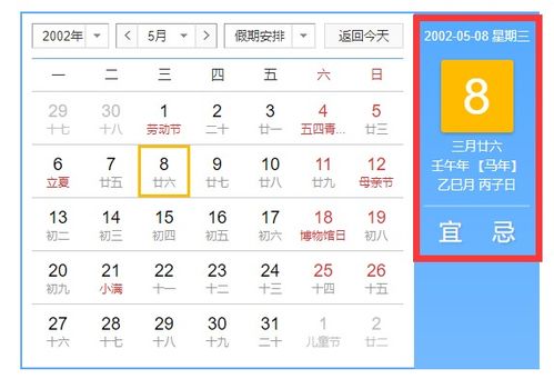 2002年阳历5月8号是阴历几月 