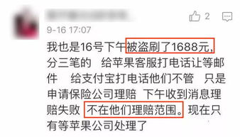 赶紧自查支付宝 近期多起苹果手机被盗刷,最高损失上万元...