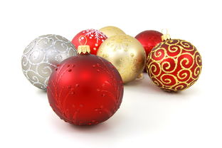 球,小玩意,庆典,圣诞节,装修,饰品,十二月,装饰,闪光,度假,对象,黄金,红色,季节,有光泽,银,冬天 