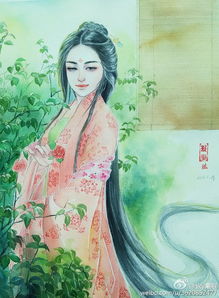 绘师微博 sky离歌 水彩古风插画