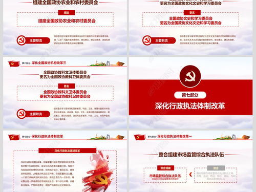 简约风深化党和国家机构改革方案学习PPTPPT模板下载 