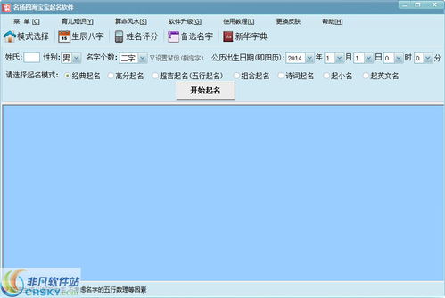 名扬四海宝宝起名软件界面预览 名扬四海宝宝起名软件界面图片 