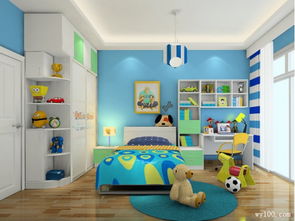 儿童房间高低床图片