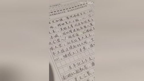 记得高中时,摘抄本上的字和写作文的字完全就是两个人