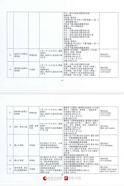 桂林市文化广电和旅游局关于印发 2021年 留在桂林过大年,新春文旅惠民季 活动实施方案 的通知 