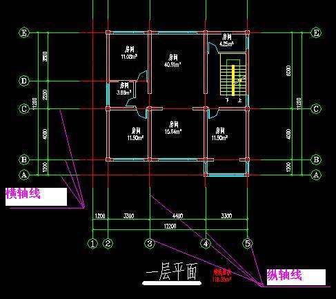 图纸中的标高“距轴线中”是什么意思(有图)?